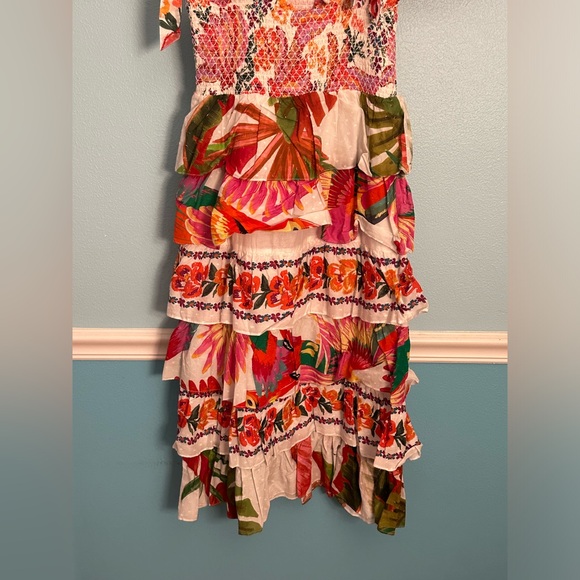 FARM RIO Smocked Dress with Ruffles Style#297704 - Picture 7 of 9